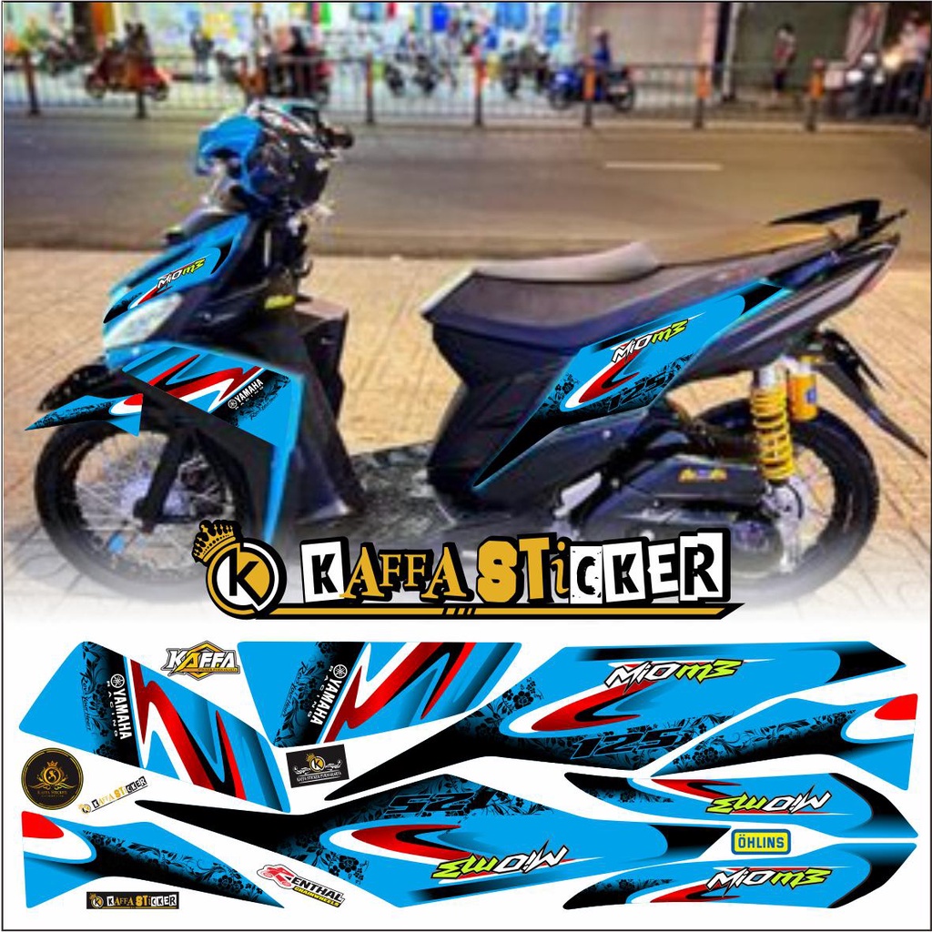STRIPING MOTOR striping MIO M3 - STICKER MIO M3 LIST VARIASI RACING POLET STIKER BIRU MUDA STIKER MO