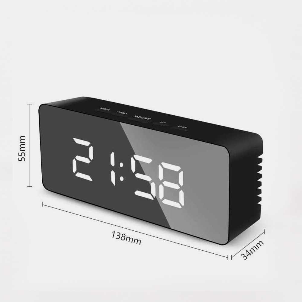 (BISA COD) FTIHSHP NieNie Jam Weker Mirror Alarm Digital + Temperature - TS-S69