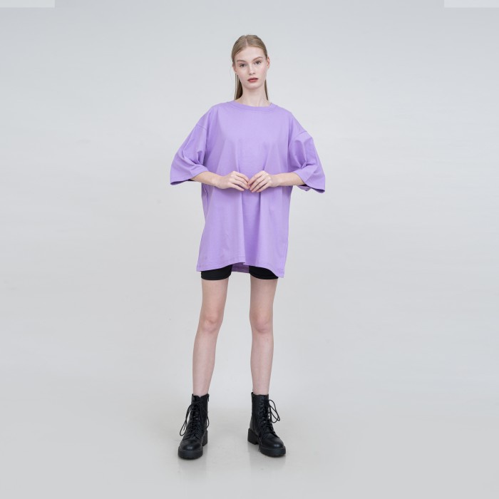 Houseofcuff Kaos Oversized Tebal Wanita Unisex Lilac