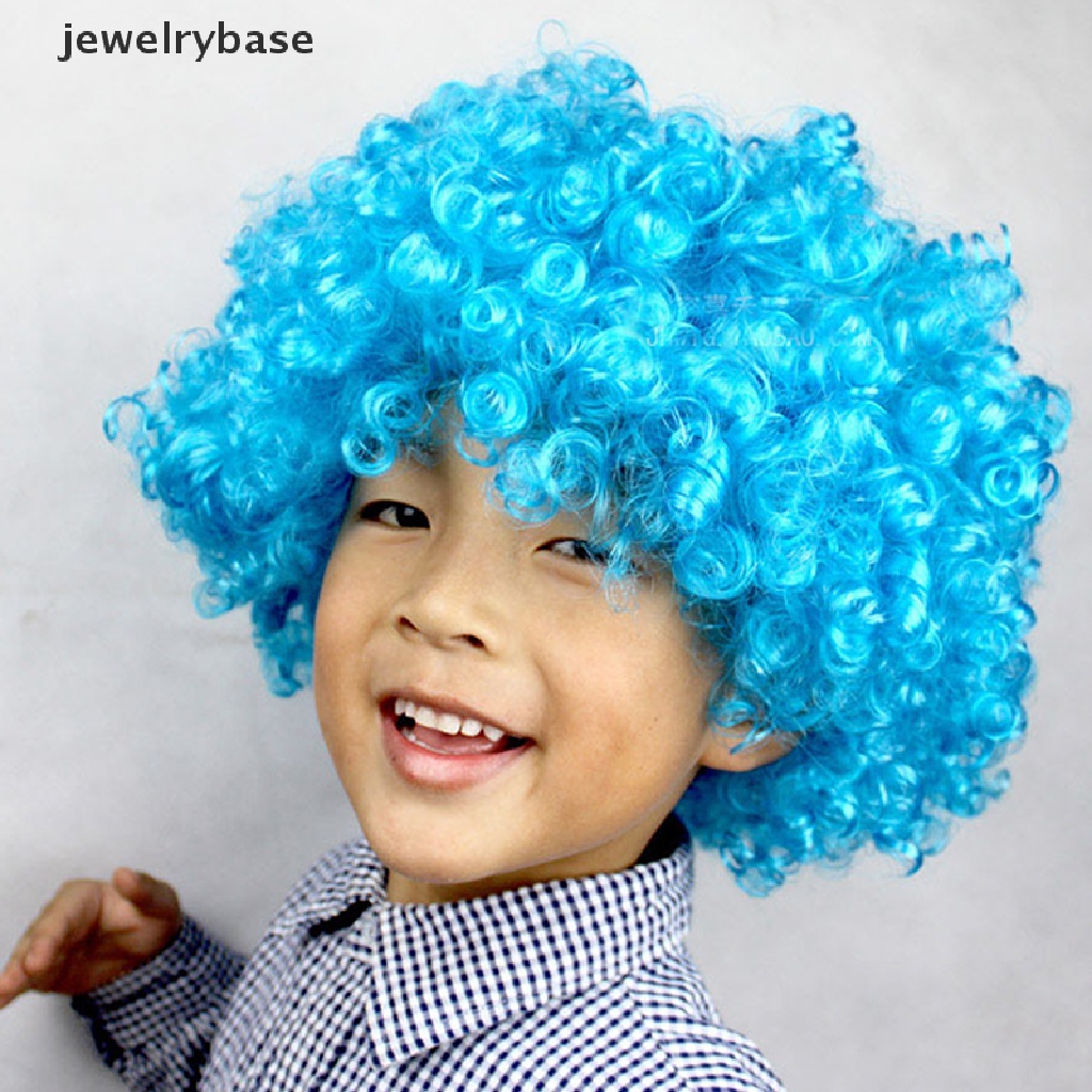 [jewelrybase] Wig Badut Anak Dewasa Bulat Ledakan Rambut Topi Aksesoris Pesta Hairstyle Butik