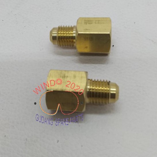 SAMBUNGAN NEPEL R134 ADAPTER | NEPEL TABUNG GAS FREON KLEA R 134   5/16&quot; KE 1/4&quot;