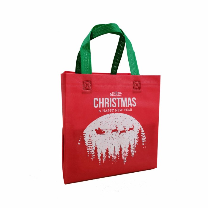 

⭐BISA COD⭐ Goodie Bag Natal Dan Tahun Baru P23×L23×T22 Spunbond - Merah
