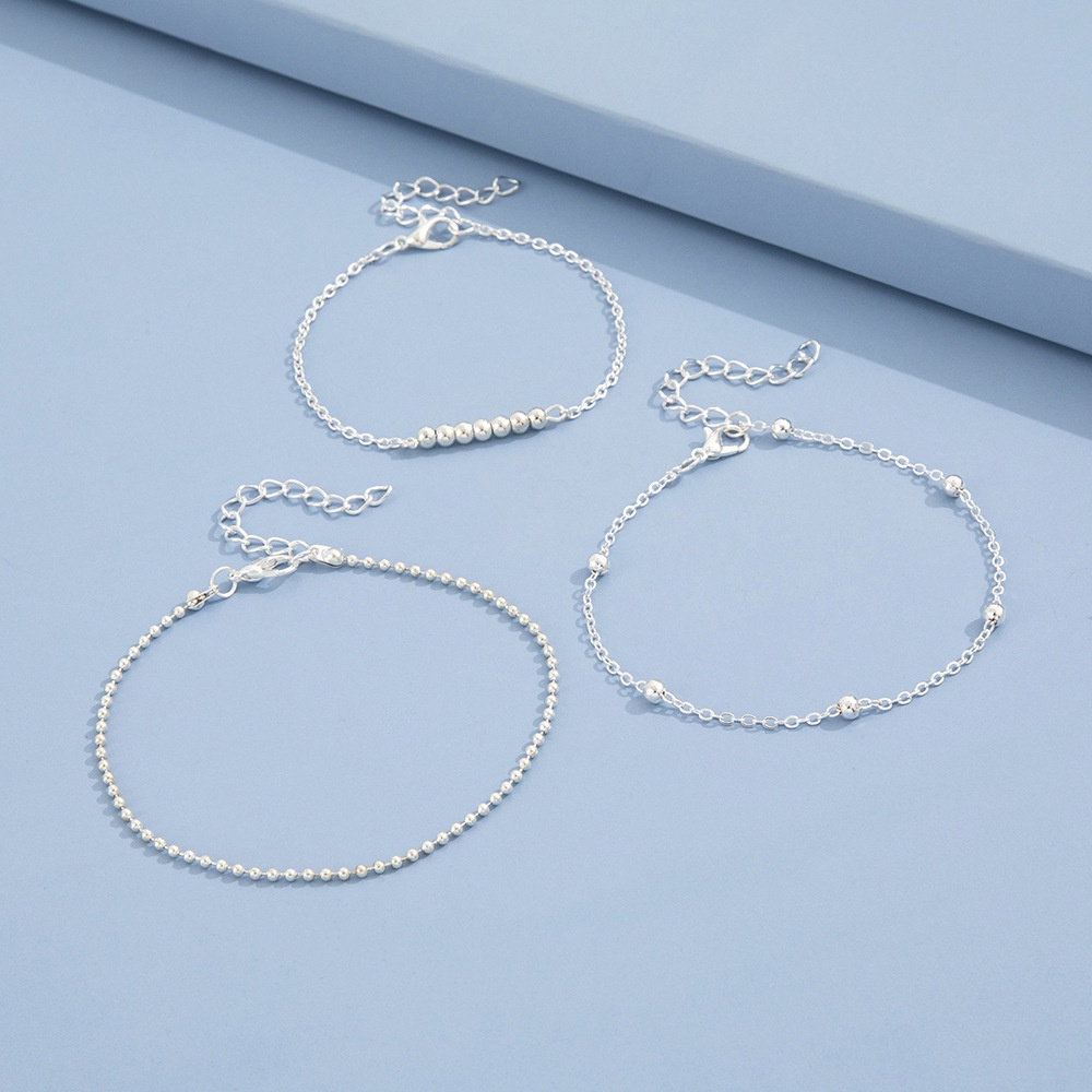 Fashion, Individualitas, Temperamen, Gaya Sederhana, Manik-Manik Bulat, Ornamen Kaki Geometris Kreatif, Set Tiga Potong Yang Modis Dan Retro