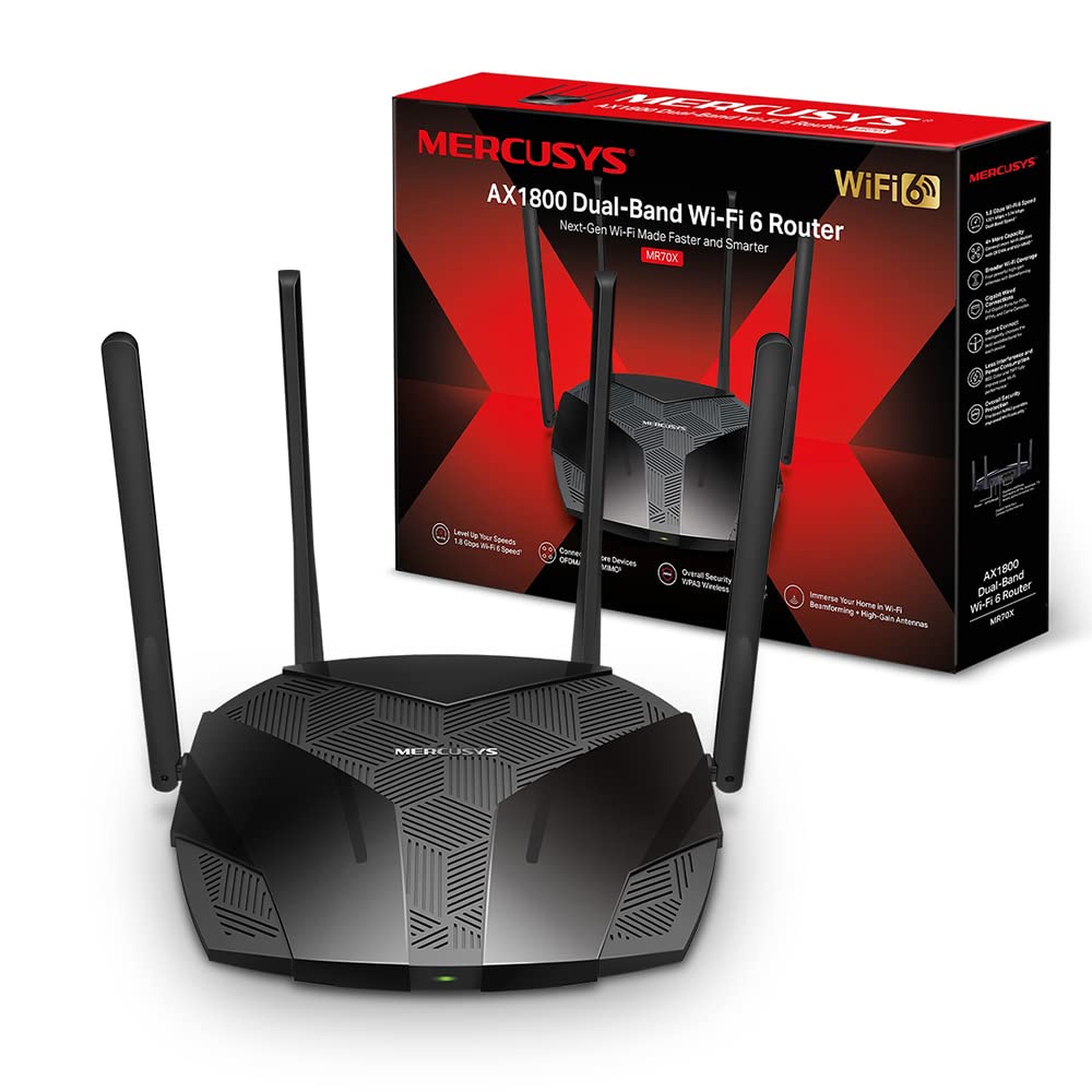 Mercusys MR70X AX1800 Dual-Band WiFi 6 Router MR70 X MR 70X M