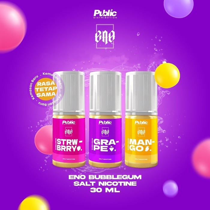 ENO SALT BUBBLEGUM SERIES 30MG ENO SALTNIC 30ML by PUBLIC