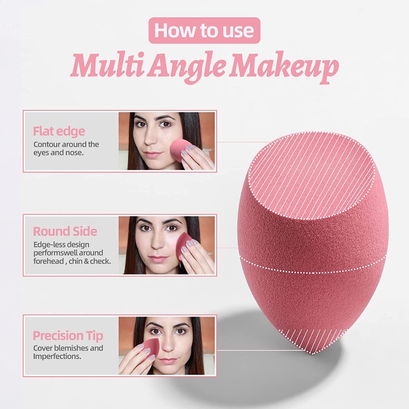 [Unggulan] Kering Dan Basah Gabungan Kecantikan Kosmetik Bola Foundation Bedak Puff Sponge Alat Kecantikan Telur Makeup Spons Bedak Puff Makeup Sponge Cushion Foundation Bedak Beauty Sponge