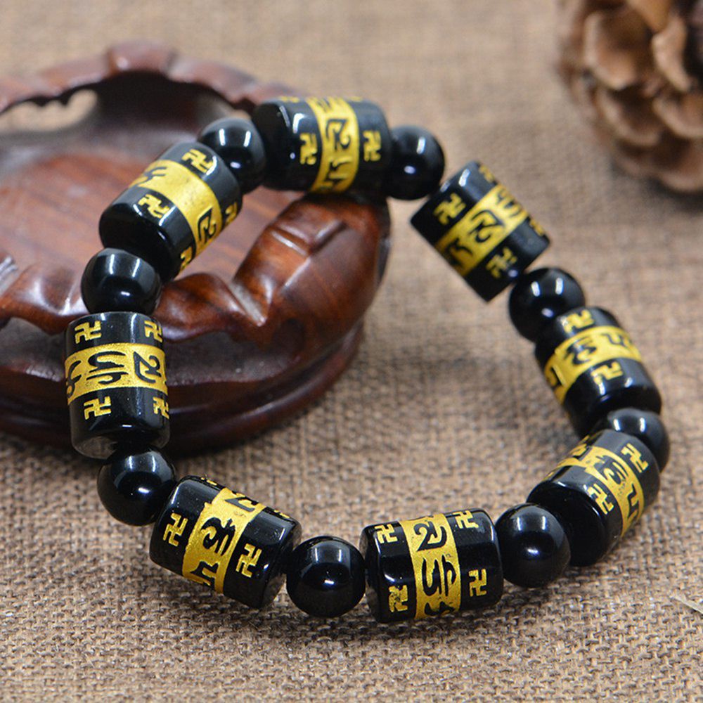 Gelang Tibetian Om Mani Padme Hum Beads six-word Mantra Buddha