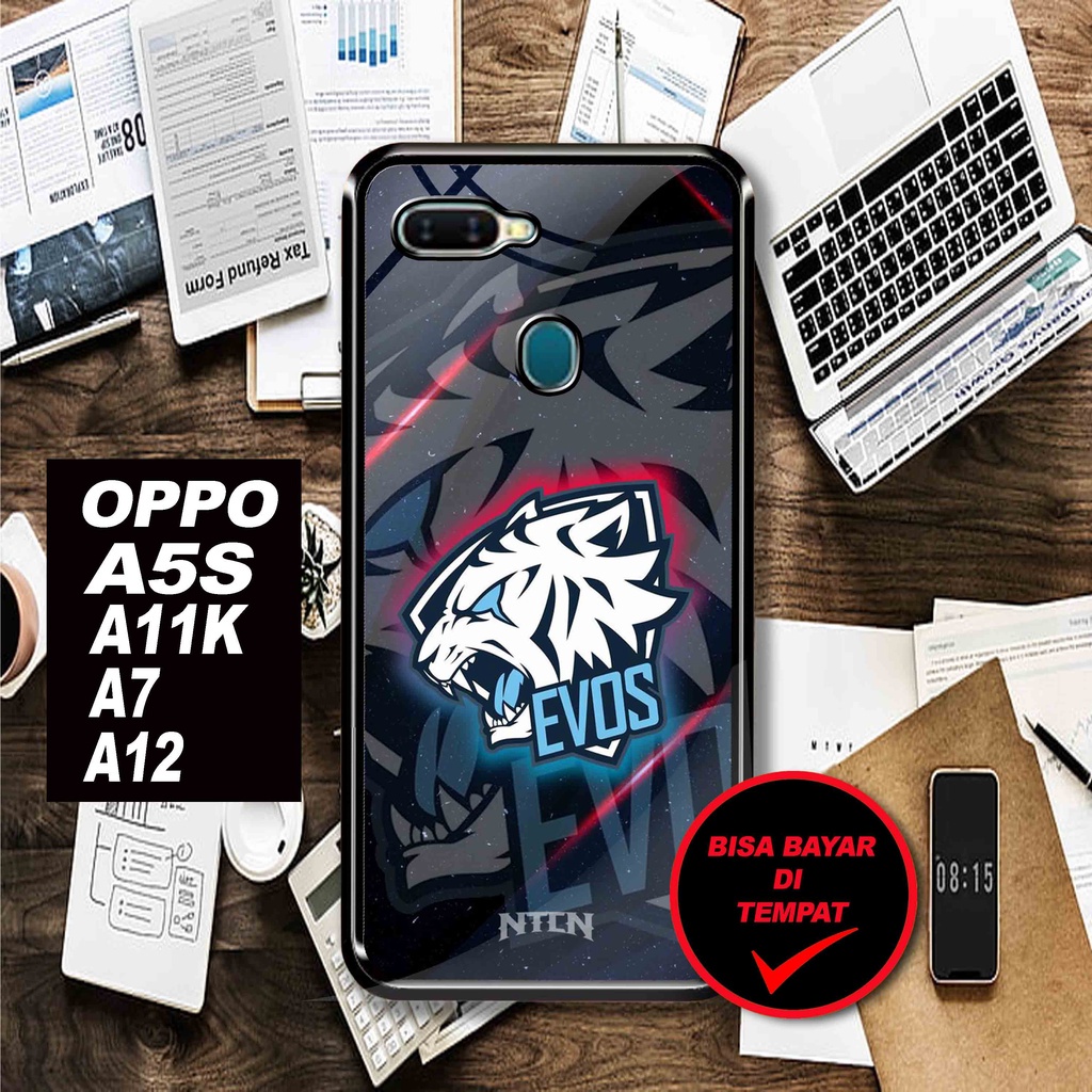 CUSTOM CASE GLOSSY ALL TYPE OPPO A5S A7 A12 A11K Motif EVOS ESPORT