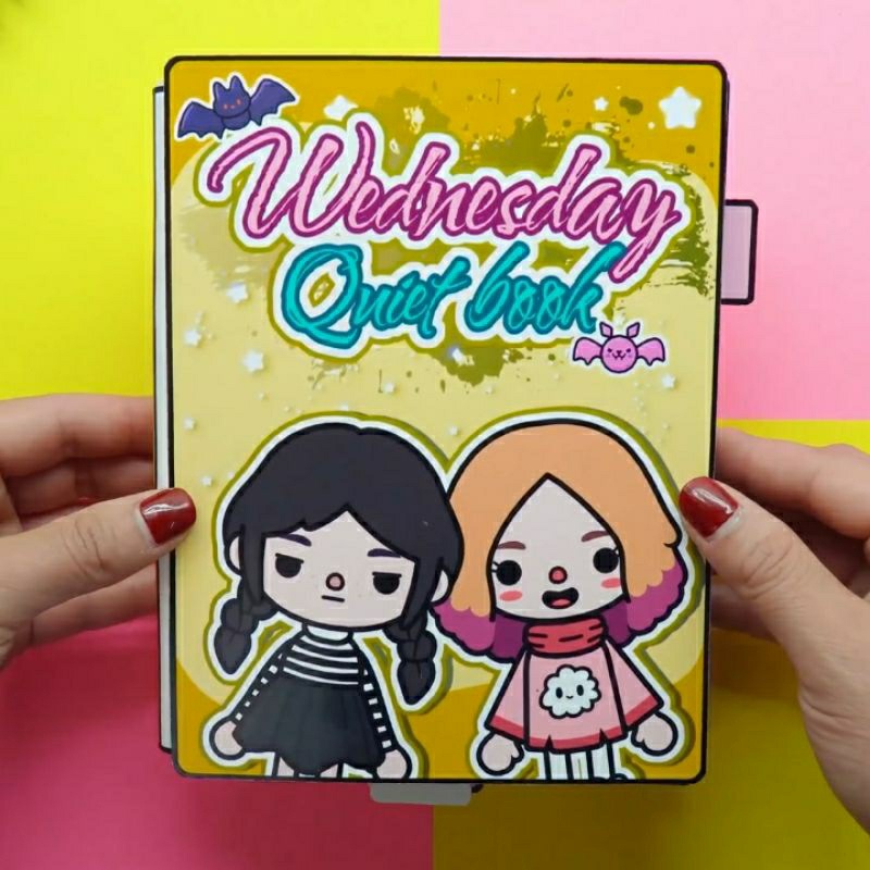 [BELUM DIRANGKAI] Mainan Anak Viral Toca Boca Wednesday & Enid Part 16 - Paper Book - Paper Doll - Q