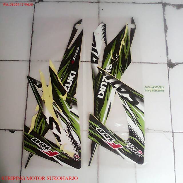 (ORI) Striping Satria fu 2013/2014 hijau hitam KUALITAS ORIGINAL PABRIK