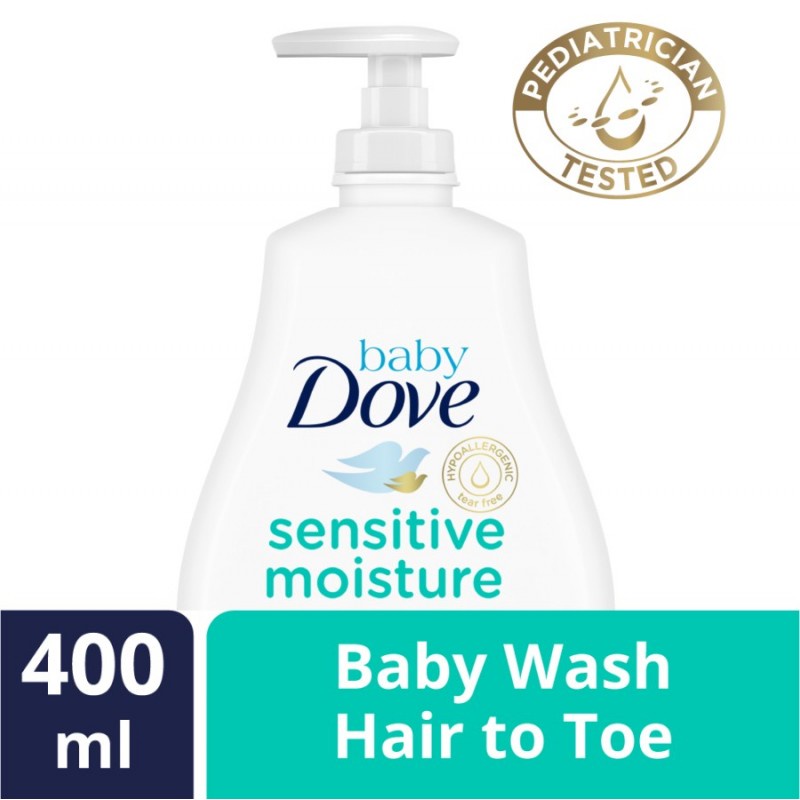 Dove Baby Wash Hair to Toe Sabun Bayi - Sensitive Moisture Pump 400 ml