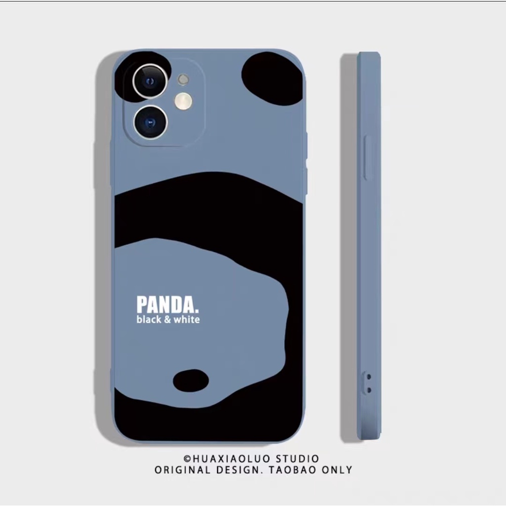 IPHONE Ins Pola Panda Cocok Untuk Iphone14 14pro 14plus 13 13pro 13prm iPhone12 7Plus 8Plus Xr XS 13 Pro Max Empat Sudut Casing Ponsel Tahan Guncangan