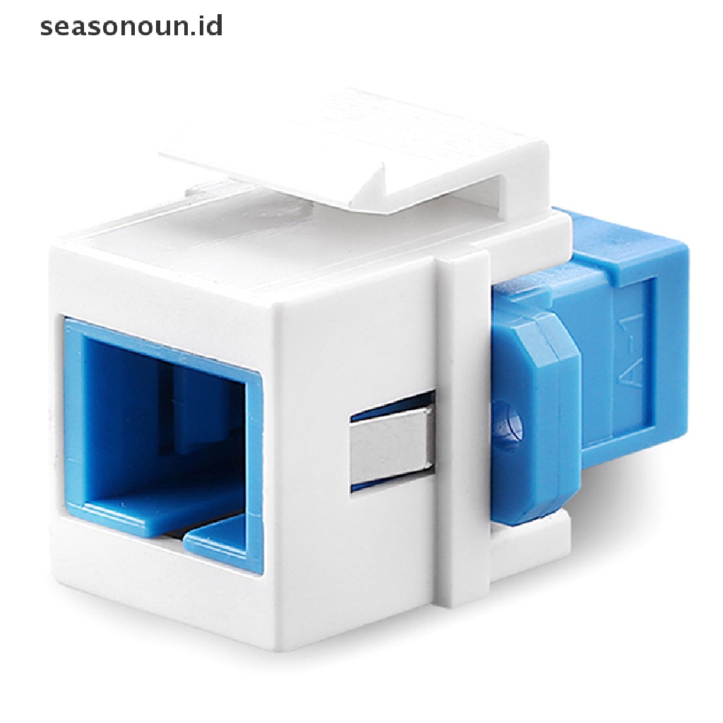 Seasonoun Keystone Jack SC Adapter Modul Fiber Optik SC F/F Keystone Module Coupler Untuk Wall Panel Terminal Block Panel Moung Box Adapter.
