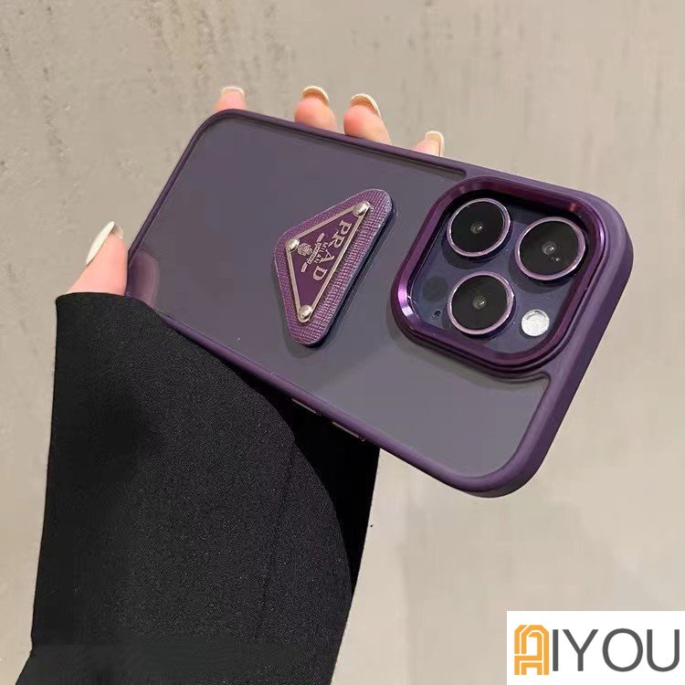 For IPHONE 14promax Sarung Penutup Belakang Transparan Ungu Tua Canggih Untuk Iphone14 13 12 11 Pro Max Soft Case IX XR XsMax 2020 7 8 14 Plus Casing Ponsel