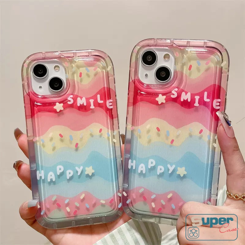 Ins Kreatif Warna-Warni Pelangi Case Untuk Realme C53 C35 C15 C55 C30 C25Y C25 C33 C17 9I 7I 6i 5 5i 5s C12 C1 C21Y C25s C20 C20A C11 C3 C2 Airbag Shockproof Bening Lembut Tpu Penutup Belakang