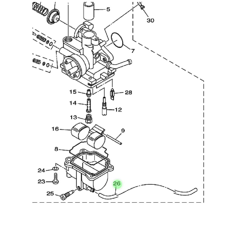 Selang pembuangan karbu karburator vega r new jupiter z 110 burhan ori YGP 90445-05M07
