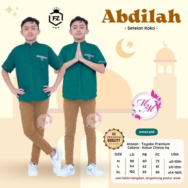 ABDILAH SET Koko By M2M | Setelan Koko+Celana Anak