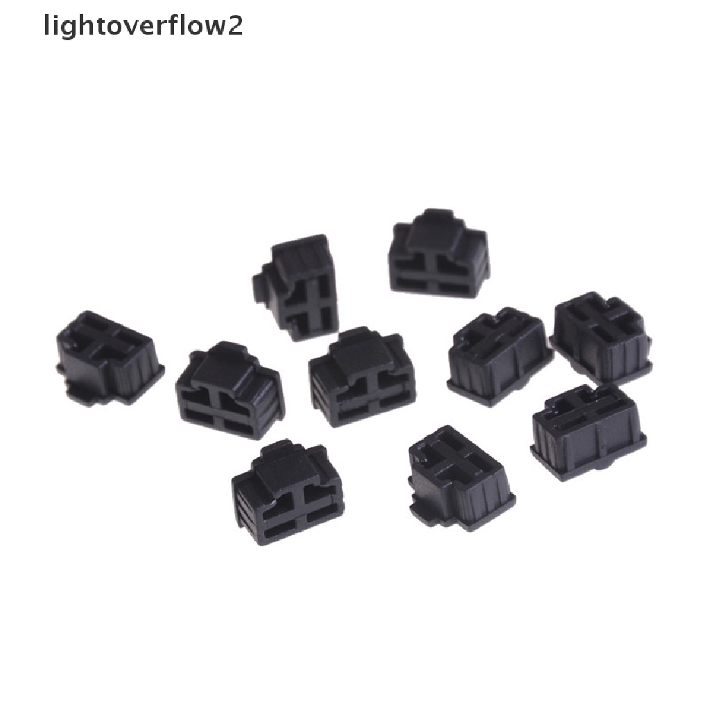 [lightoverflow2] 10pcs Hitam Ethernet Hub Port RJ45 Anti Debu Cover Pelindung Topi Plug [ID]