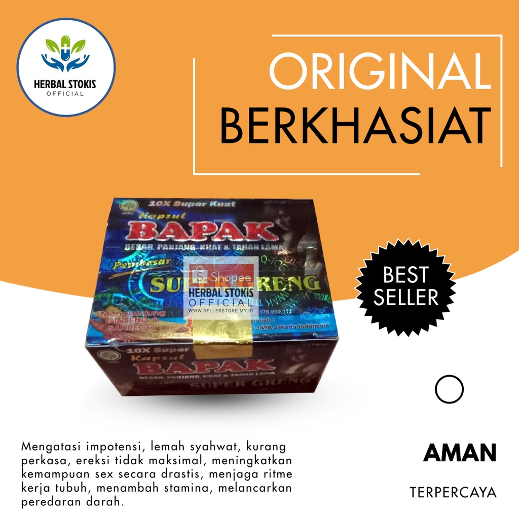 

Suplemen Kapsul HerbalBapak Super Greng Original Obat Stamina isi 20 Kapsul
