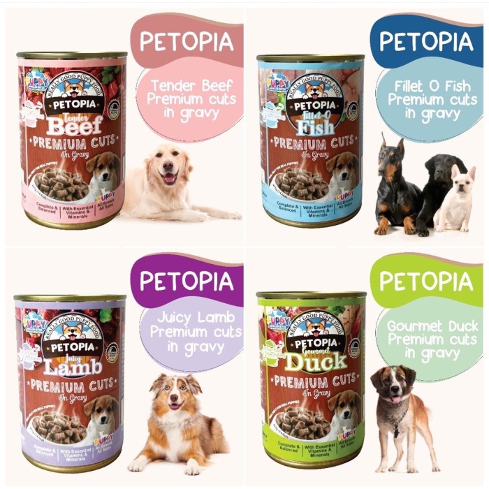 PETOPIA dogfood kaleng 415gr makanan anjing basah wet puppy food