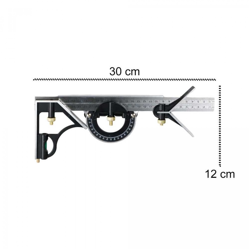 Penggaris Multifungsi 3 in 1 Penggaris Alat Ukur Sudut Kemiringan