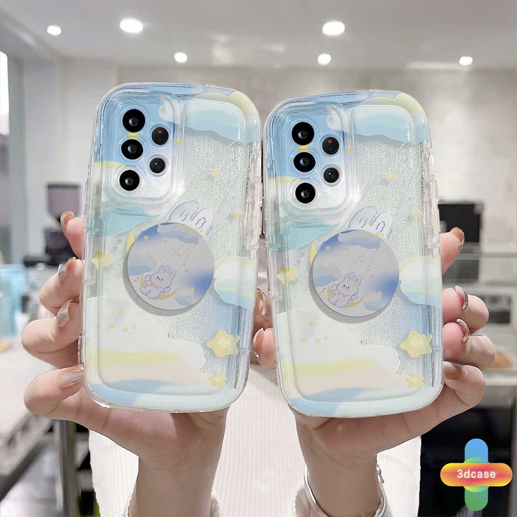 Popsocket Case Samsung A22 A52 A13 A14 A32 A12 A03 A04 A04S A03S A23 A50 A02S A20 A50S A30S A52S A30 M12 M22 M32 A125 A13 Lie A14 LTE A037F F12 M04 M10S M02S A025 A205 A305 F02S Y22S Y20I Y12S Y17 Y15 Y15S Y35 A54 Ins Nebula Rabbit Soap Soft Airbag Cover