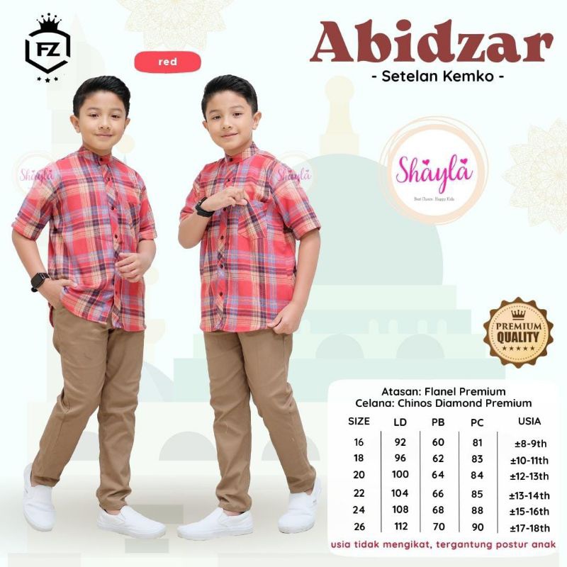 ABIDZAR SET Kemko By SHAYLA | Kemko+Celana Anak