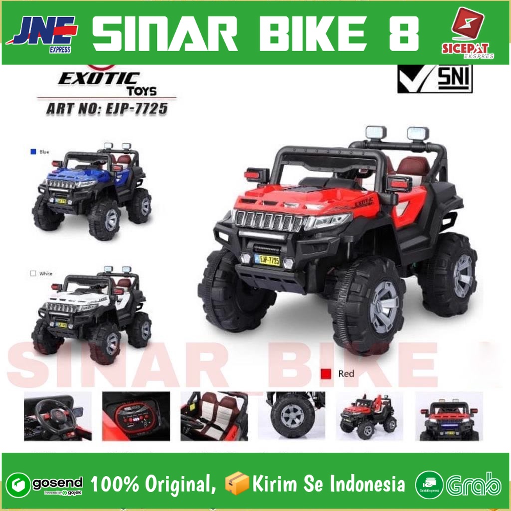 Mobilan Aki EXOTIC EJP 7725 JEEP &amp; EJP 7732 Mainan Anak Remote Control