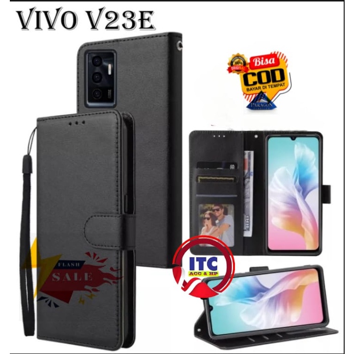CASE PREMIUM FLIP KULIT DOMPET TYPE HP VIVO V23E  V23E 4G V23E 5G V23 DOMPET- FLIP COVER LEATHER-SAR