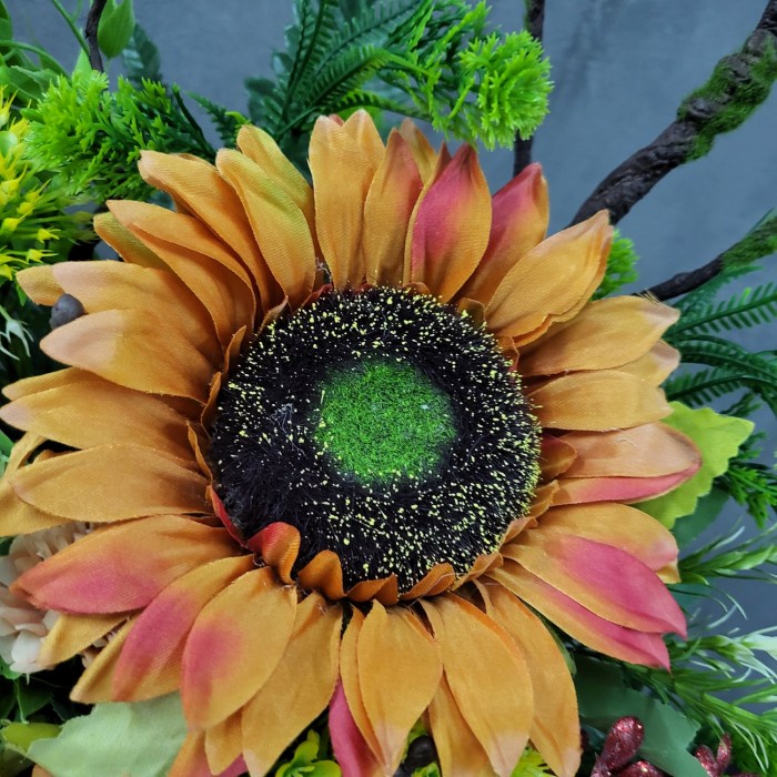 RANGKAIAN BUNGA ARTIFICIAL PREMIUM-BUNGA MATAHARI-BUNGA MEJA-RV268-2