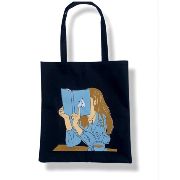 Tote bag remaja wanita keren Tas Sekolah girls Tas Belanja 37 x 31