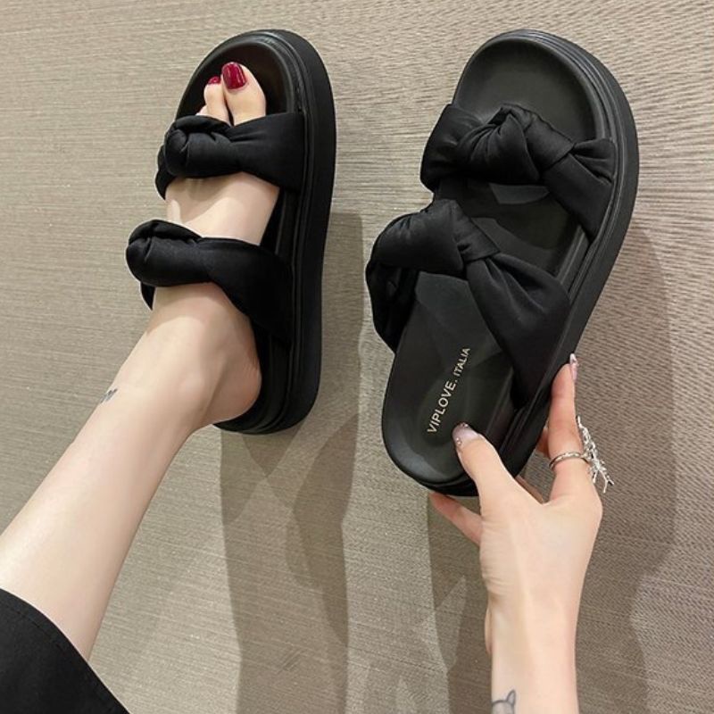 9075 Sepatu Sandal Slop Wanita Import Korean Sandal