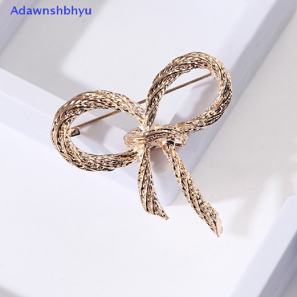 Adhyu Fashion Bow Brooches for Women Bowknot Brooch Pin Safety Lapel Pins Brooch Wedding Jewelry Accessories ID