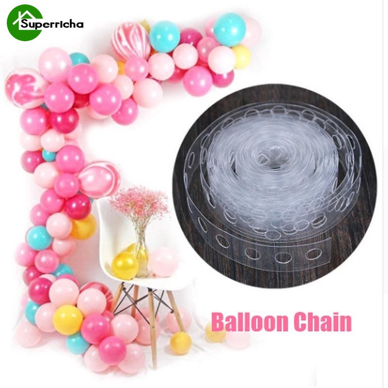 Hot Sale/5m HOT Dekorasi Pesta Pernikahan Arch Connect Strip Balon Rantai Holder Tape New