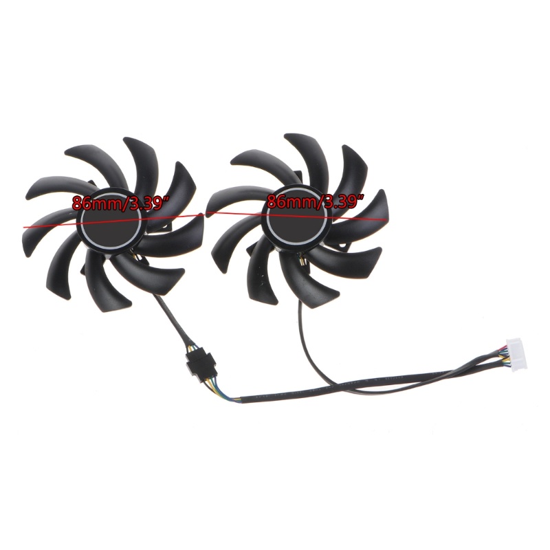 Zzz Penggemar Kartu Grafis Tenang Untuk Warna-Warni iGame Tomahawk GTX1050-2G 1050ti 86mm 8Pin 12V VGA Fan Graphics Card Cooling