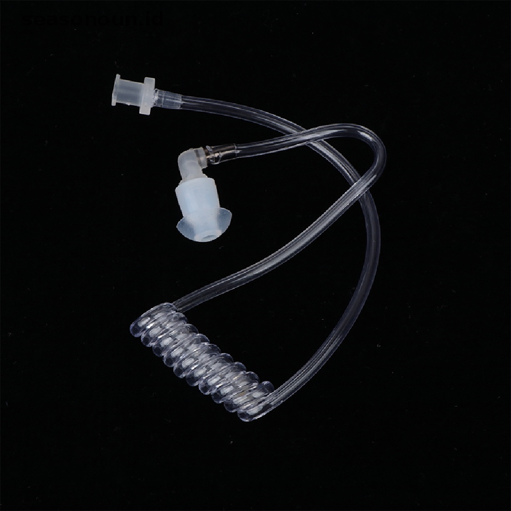 Seasonoun Earphone Transparan Coil Acoustic Air Tube Earplug Untuk Walkie Radio Dua Arah.