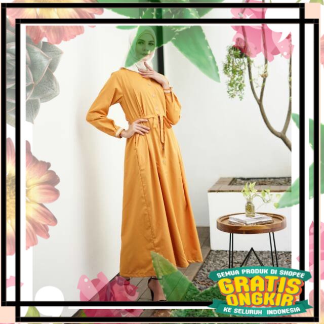 Gamis Maura/gamis muslim/gamis murah/baju muslim/gamis syari/gamis jumbo/gamis premium/gamis kancing