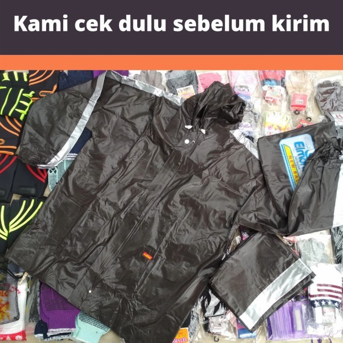 Mantel Jas Hujan Setelan Jaket Celana Elmondo 921 New Basic Besar