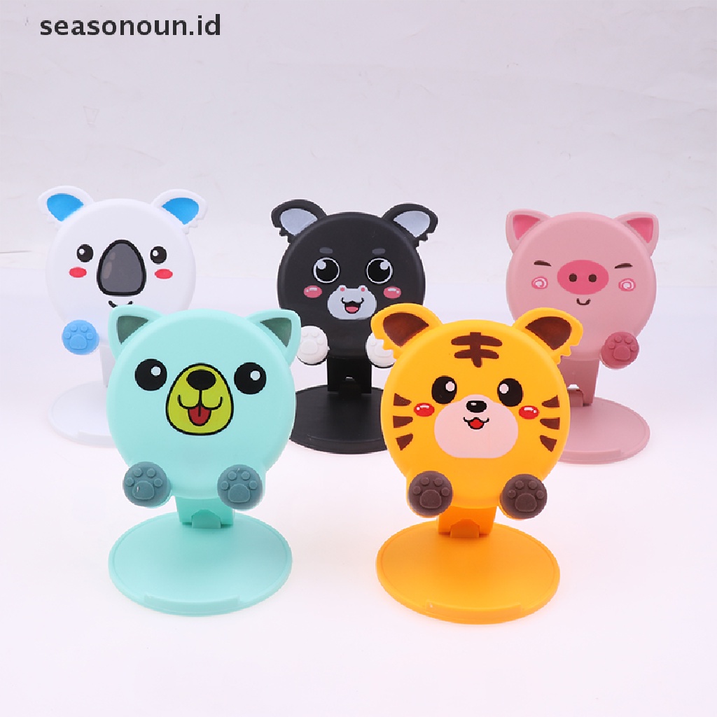 Seasonoun Universal Adjustable Ponsel Stand Kartun Meja Sudut Tinggi Adjustable Phone Holder Untuk Pad Ponsel Dekorasi Desktop.