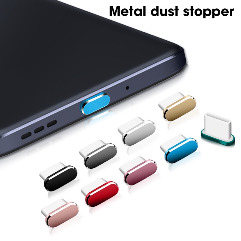 Metal Type-C dust Plug USB Charging Port Protector Penutup Colokan Anti Debu Untuk Antarmuka Telepon Tipe C