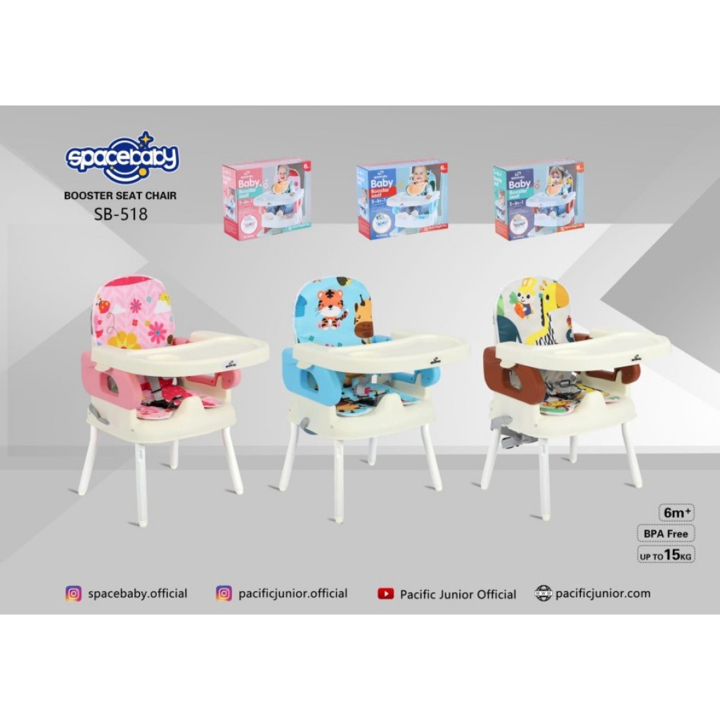 SPACE BABY 2 IN 1 HIGH CHAIR & BOOSTER SEAT SB518/SB-518