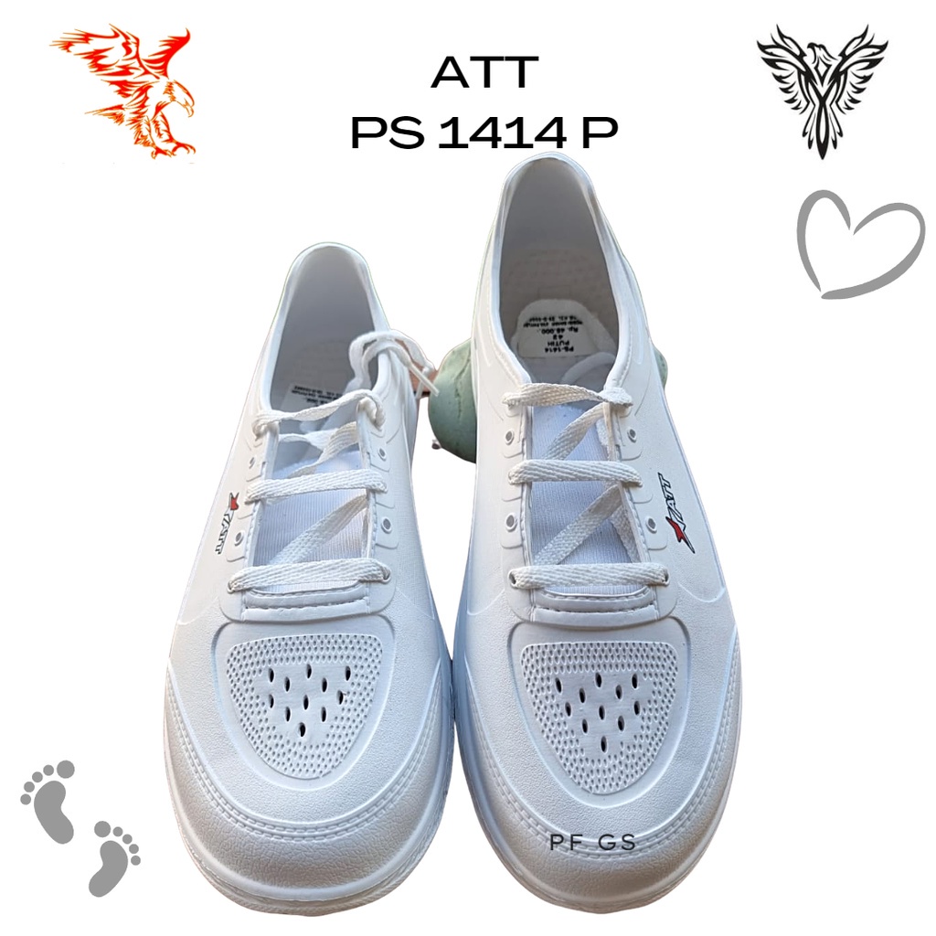 Sepatu Sneakers Pria ATT PS 1414 Phylon EVA PUTIH Tali Ringan 39-42