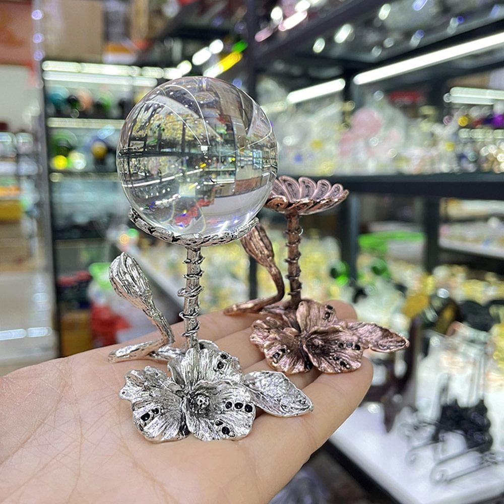 R-FLOWER Stand Holder Pajangan Bunga Ornamen Hadiah Kerajinan DIY Sphere Support Untuk Untuk Bola Kristal 4-6cm