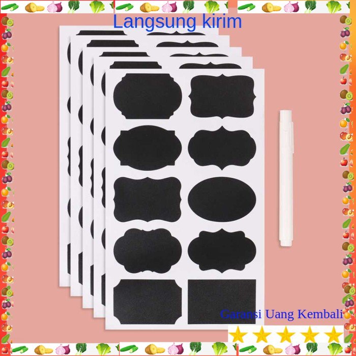 

Stiker Papan Tulis A4 Removable 8pcs - Hitam