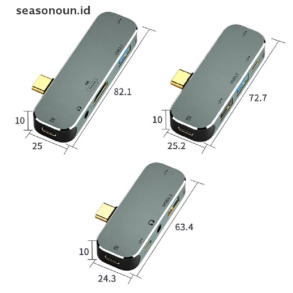 Seasonoun High Quality Multi-Fungsi Type-c USB Hub Notebook Ekspanding Dock Converter Kompatibel Dengan HDMI USB Extender Hub.