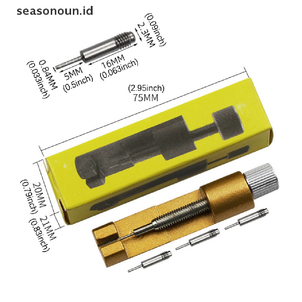 Seasonoun Metal Belt Remover Alat Perbaikan Jam Tangan Watchband Tools Watches Strap Repair Detaching Device For Watch Band Link Pin Lepasan Dan Sizing Jam Tangan.