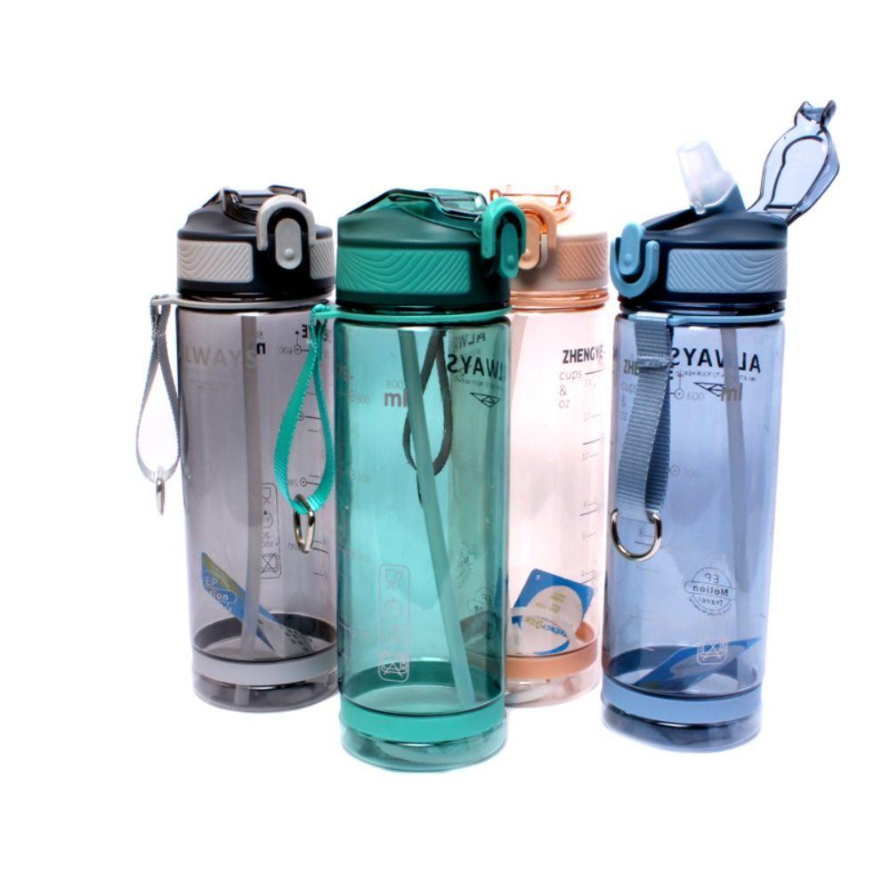 Solighter Botol Air Minum Olahraga 800ml Plastik Untuk Pria Perlengkapan Minum Hiking Anti Bocor