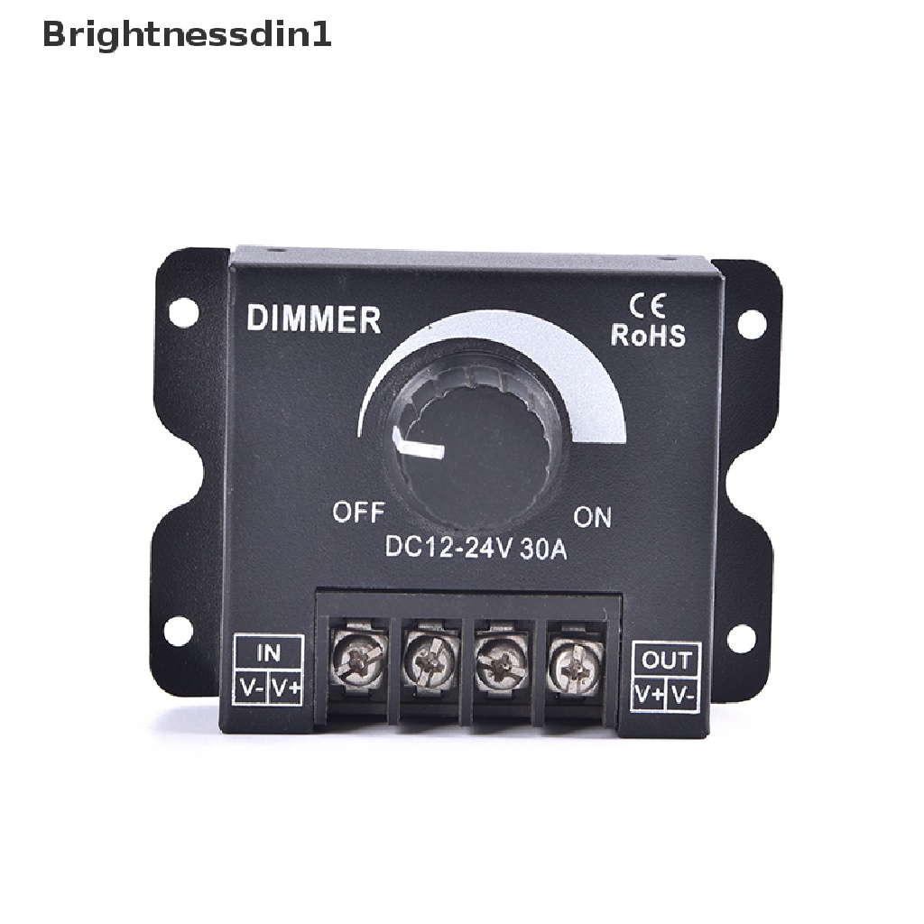 [Brightnessdin1] Dc 12V 24V Saklar Dimmer LED 30A 360W Regulator Tegangan Dimmer Adjustable Butik