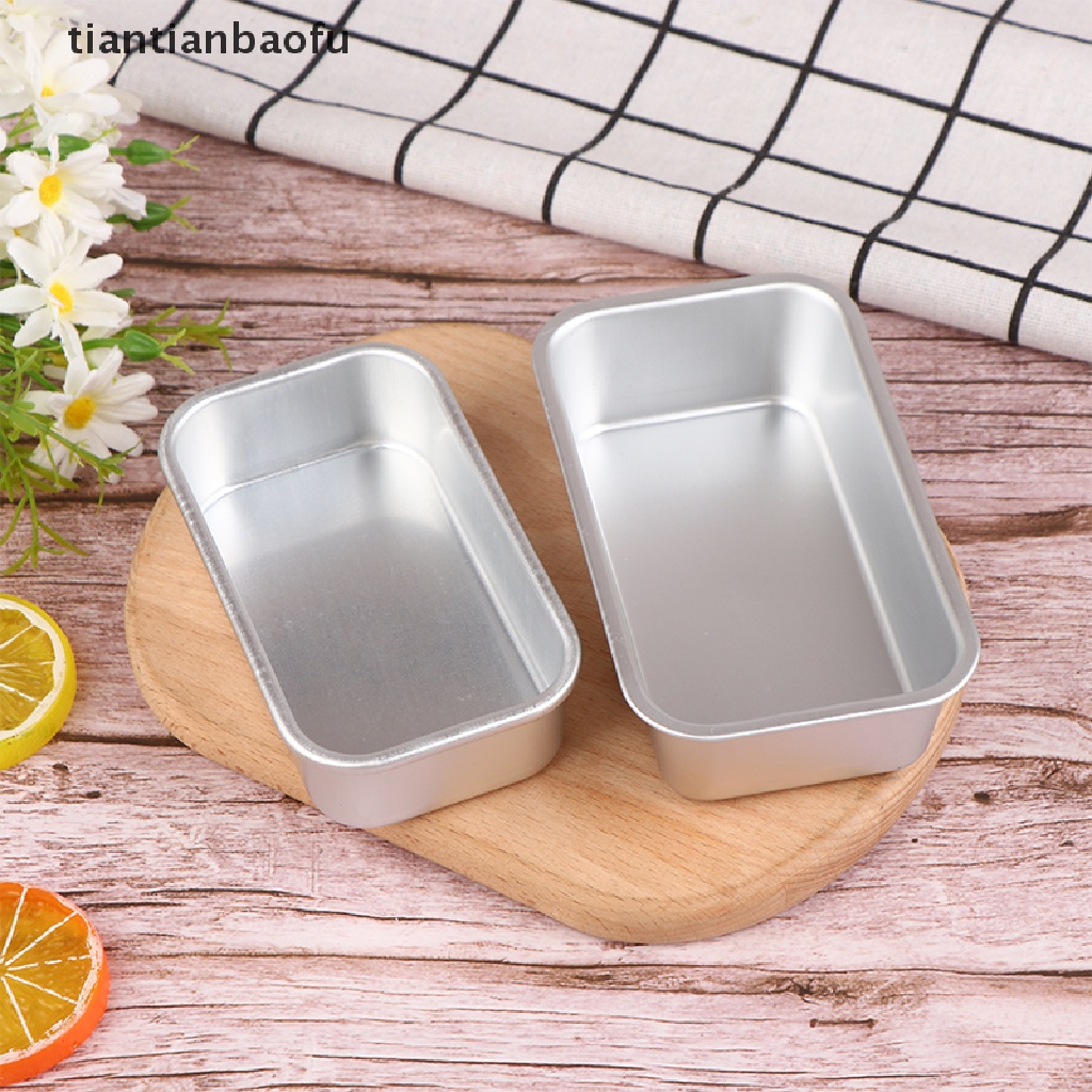 [tiantianbaofu] 1pc Aluminium Alloy Loyang Roti Persegi Panjang Baking Kue Cetakan Pastry Baking Pan Butik