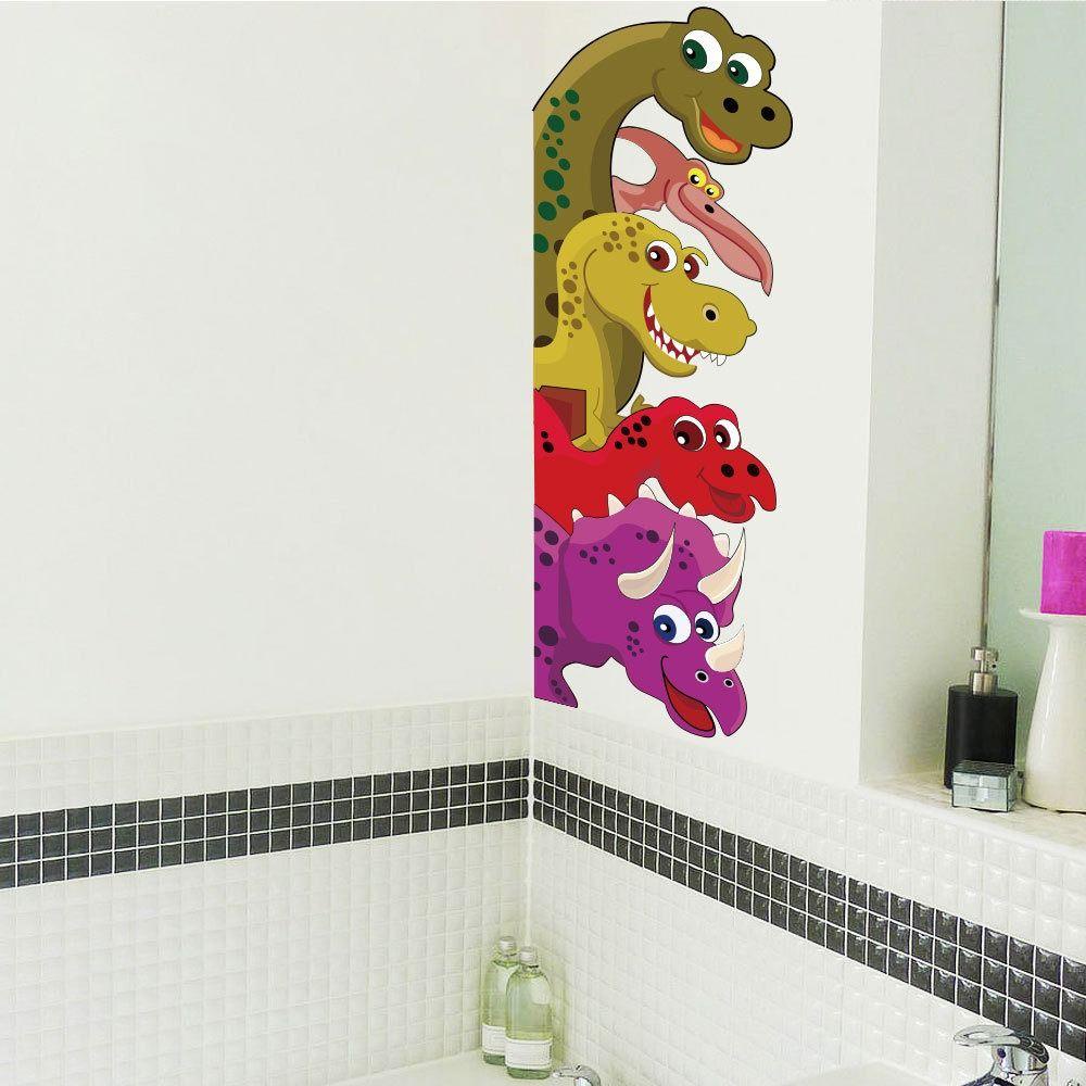 TOP Lucu Probe Dinosaurus Stiker Nursery Ruang Tamu Kamar Tidur Anak Wall Decals